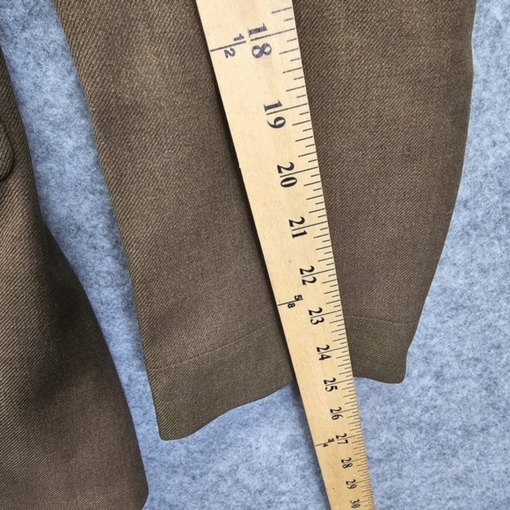 Vintage 40s WWII Uniform Coat Men 36R XS Green Wool US Army ETO Sergeant General - Picture 7 of 16